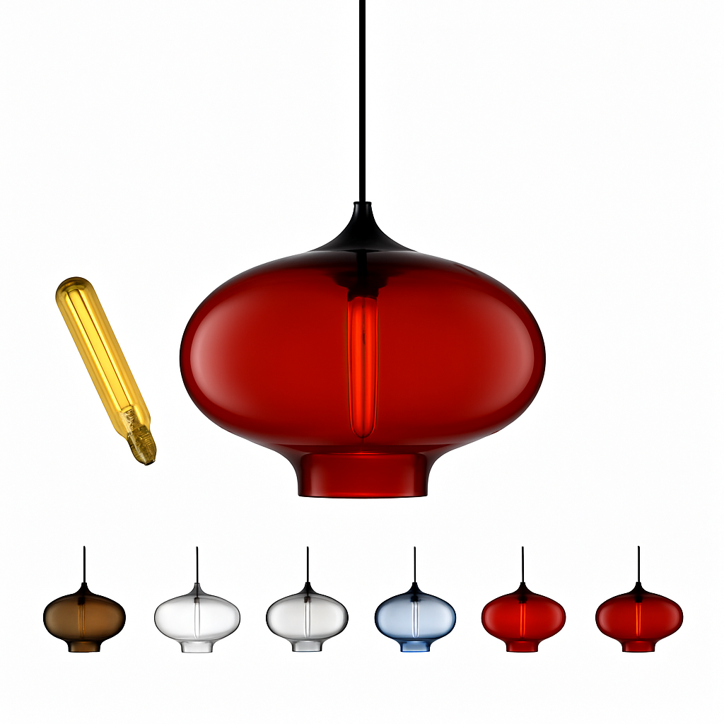 suspension moderne loft luminaire en verre multicolore vintage
