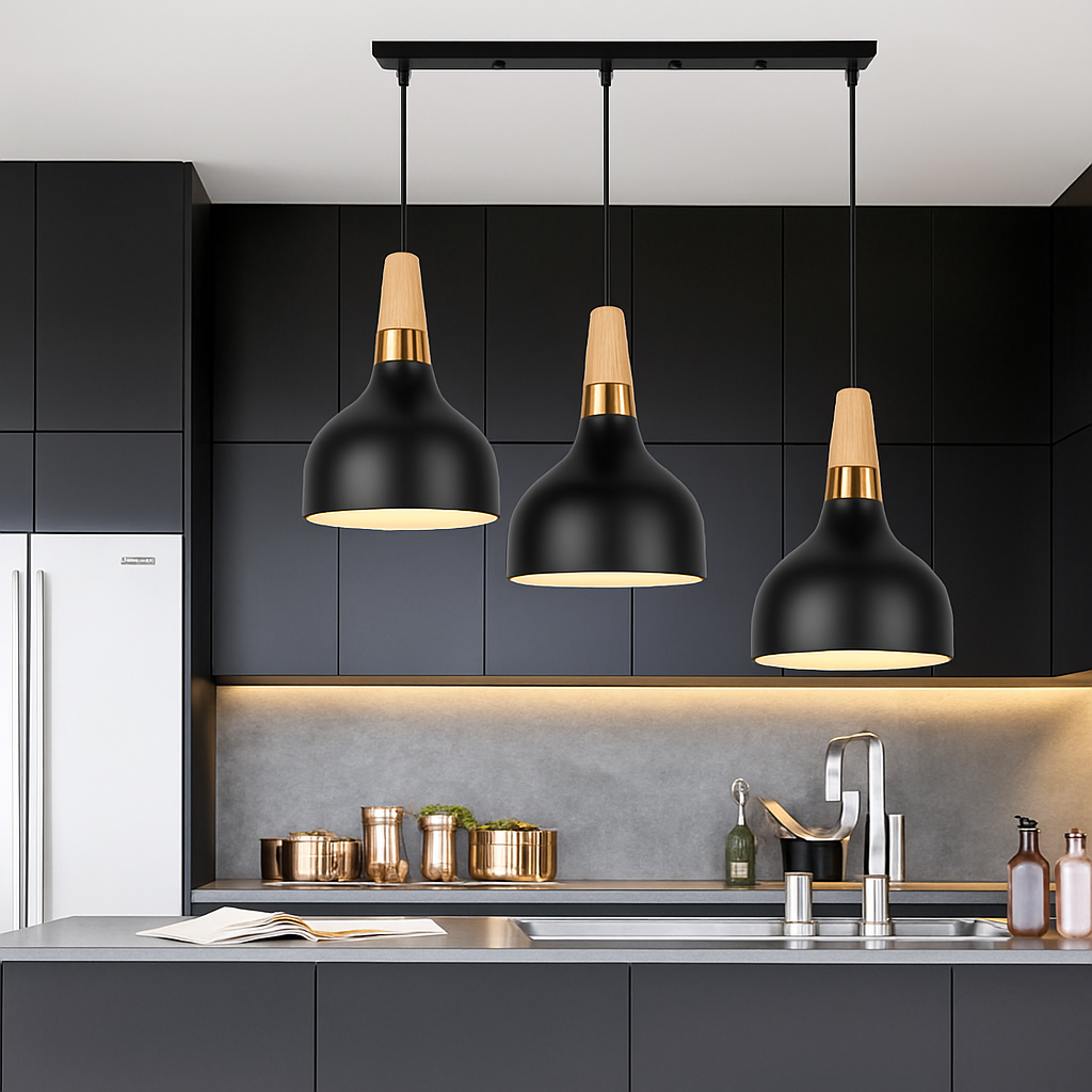 suspension moderne nordique en aluminium rétro pour intérieur design - vue 4 sur 16