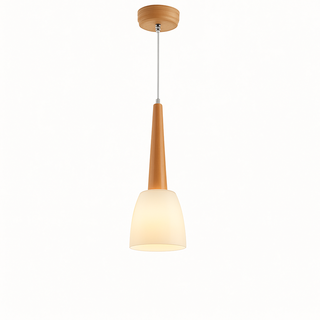 Moderne Pendelleuchte aus Holz GZMJ mit LED-Halterung