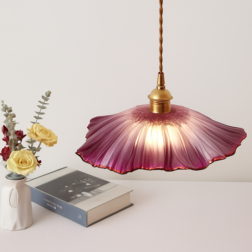 Suspension modernes en verre de fleur lampes suspendues décoration de la maison éclairage salon chambre chevet luminaire magasin d'intérieur - vue 4 sur 9