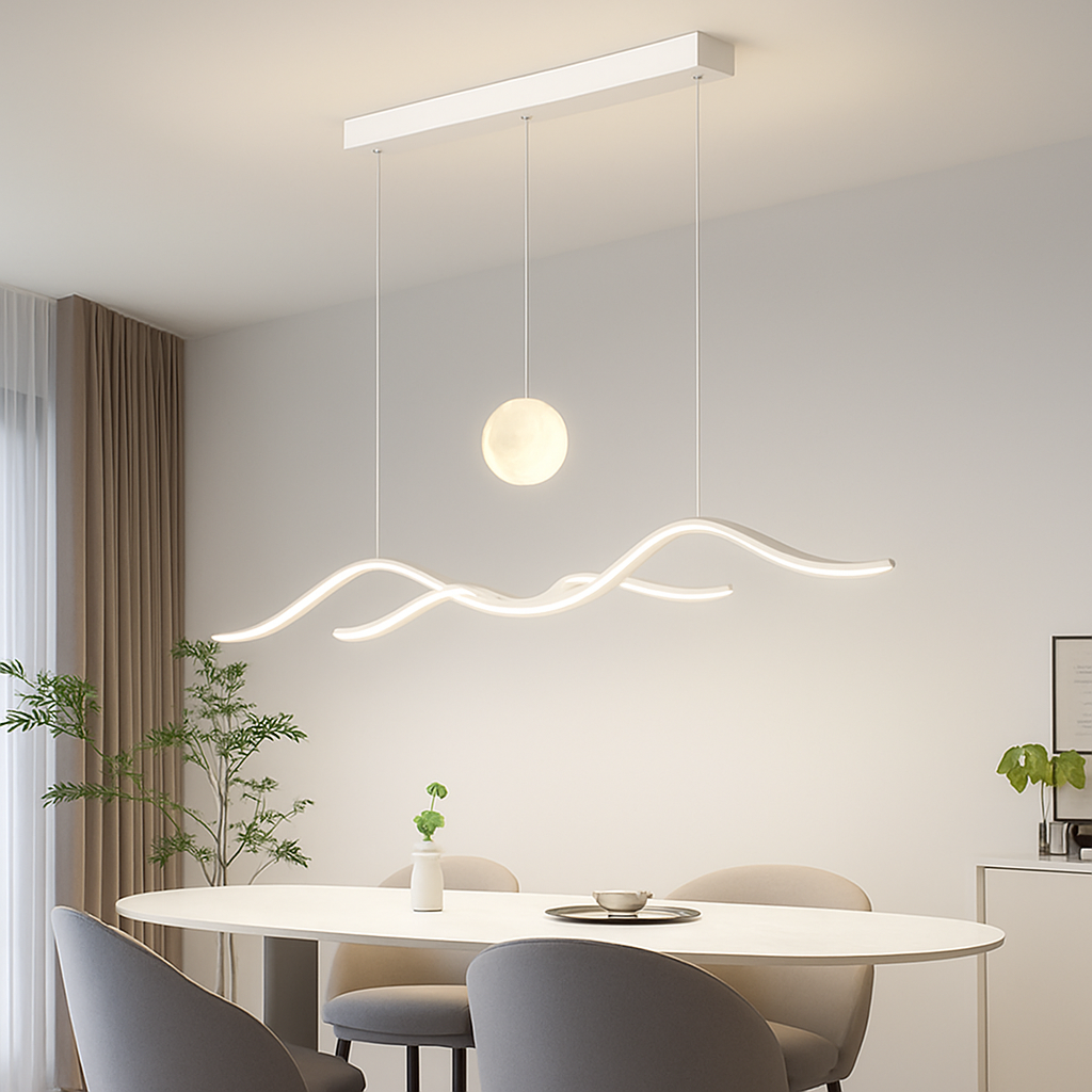 Moderne und minimalistische Pendelleuchten für Restaurant - vue 4 sur 12