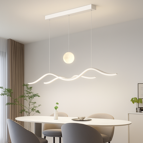 Moderne und minimalistische Pendelleuchten für Restaurant - vue 4 sur 12
