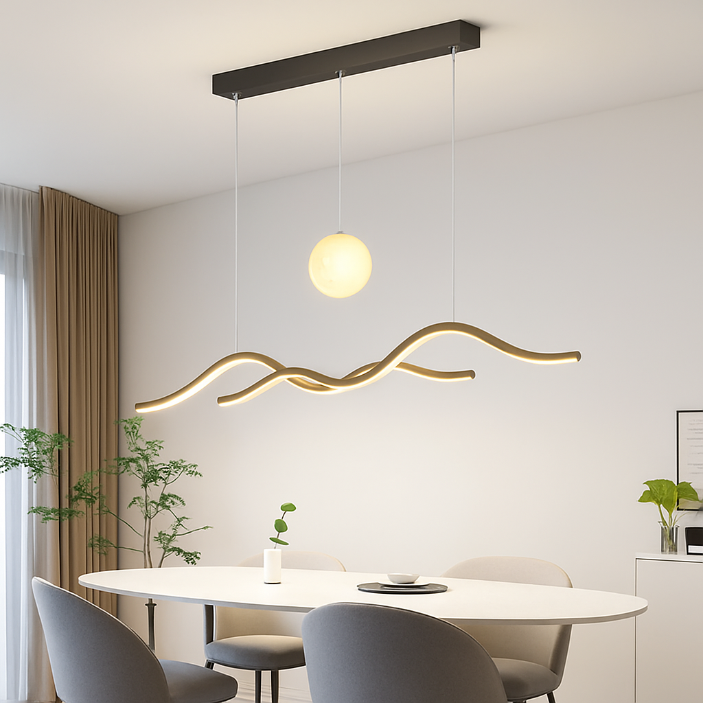 Moderne und minimalistische Pendelleuchten für Restaurant - vue 6 sur 12