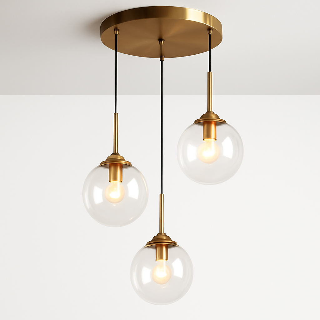 suspension modernes nordiques en verre led pour maison - vue 11 sur 16