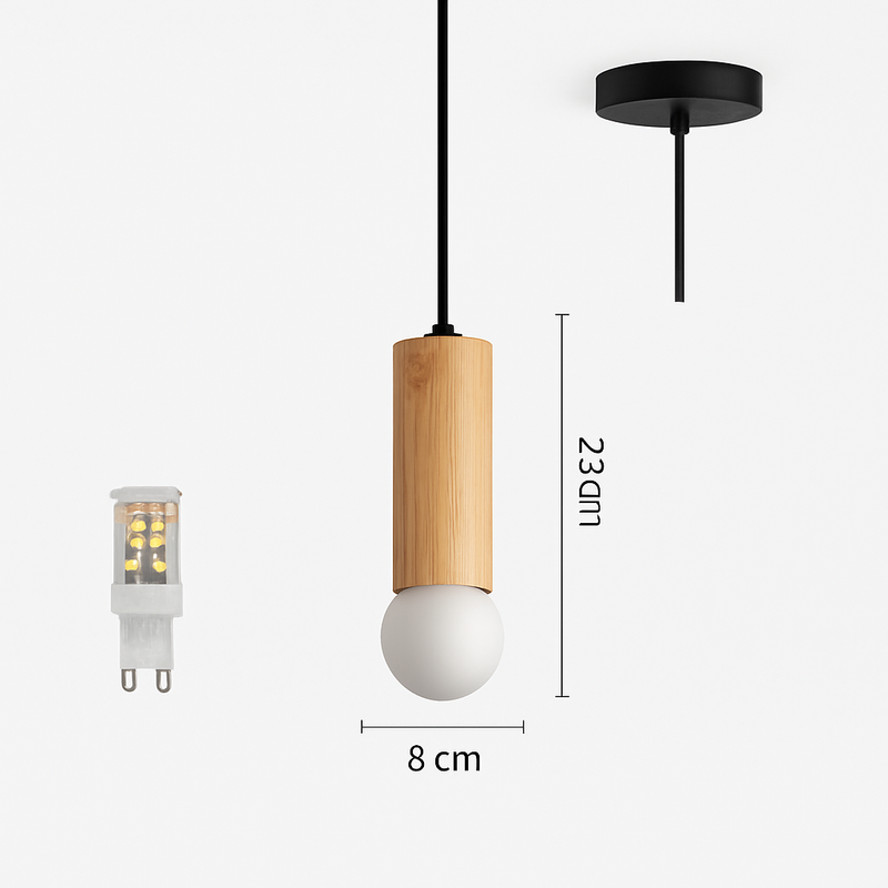 Suspension nordique en bois massif créative