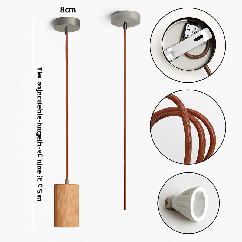 Suspension nordique en bois massif créative