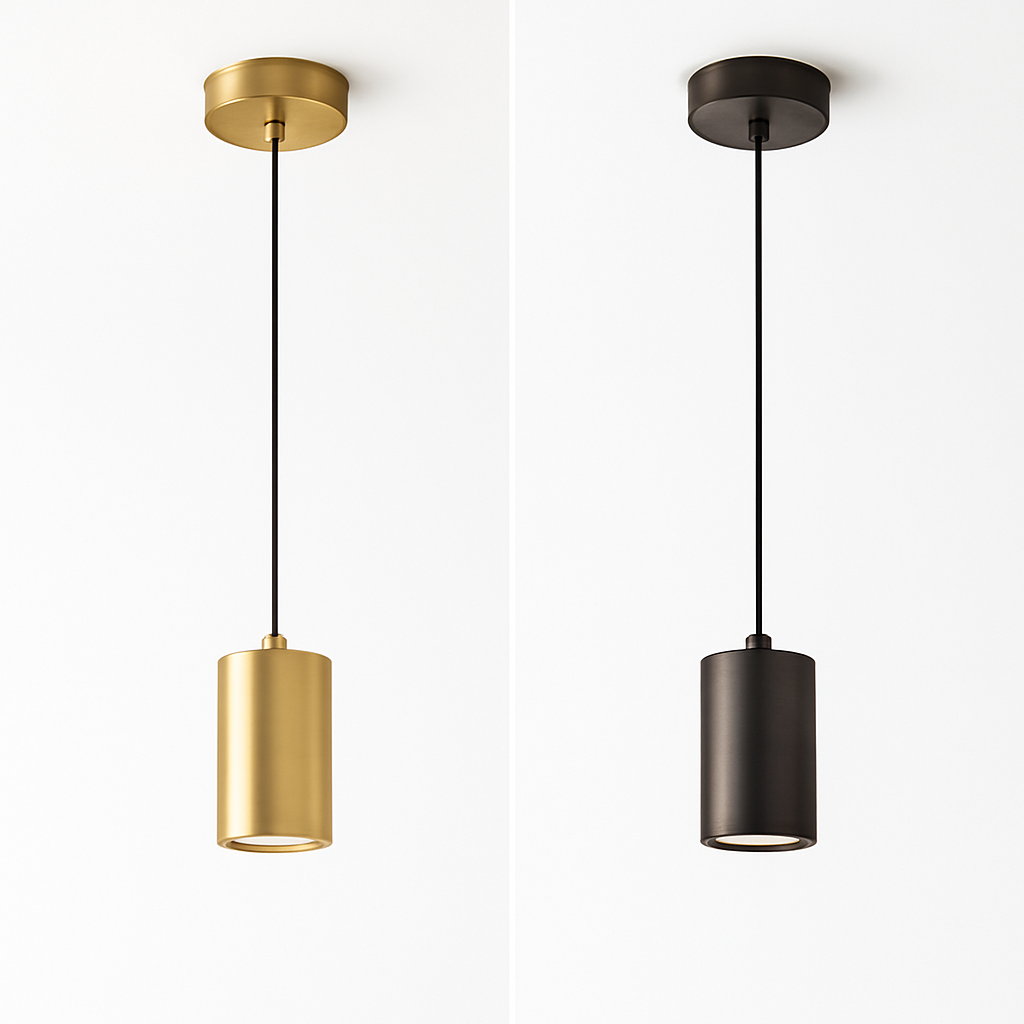 suspension nordique minimaliste en fer avec led moderne