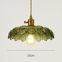 suspension nordique moderne avec abat-jour fleur en verre