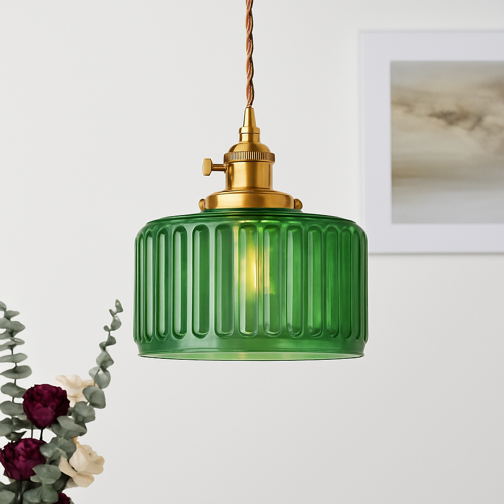 suspension nordique vintage rustique en cuivre wabi-sabi luminaire - vue 6 sur 15