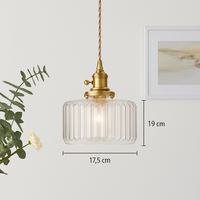 suspension nordique vintage rustique en cuivre wabi-sabi luminaire