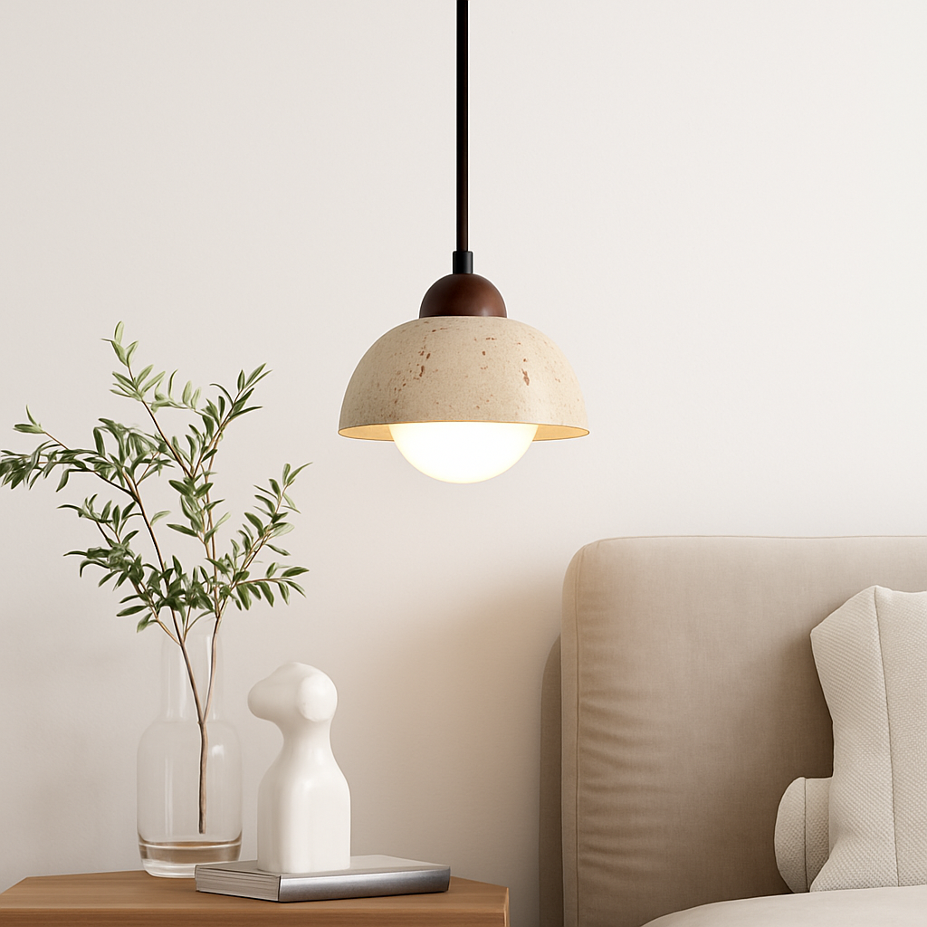 suspension sandyha rétro trou pierre petite créative led décorative - vue 4 sur 15