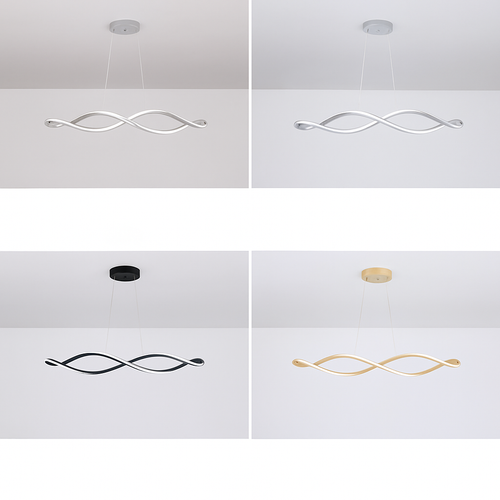 Suspension Suspension LED Lustres LED modernes pour salle à manger salon chambre L92cm Or / Chrome / Noir Télécommande / Contrôle APP