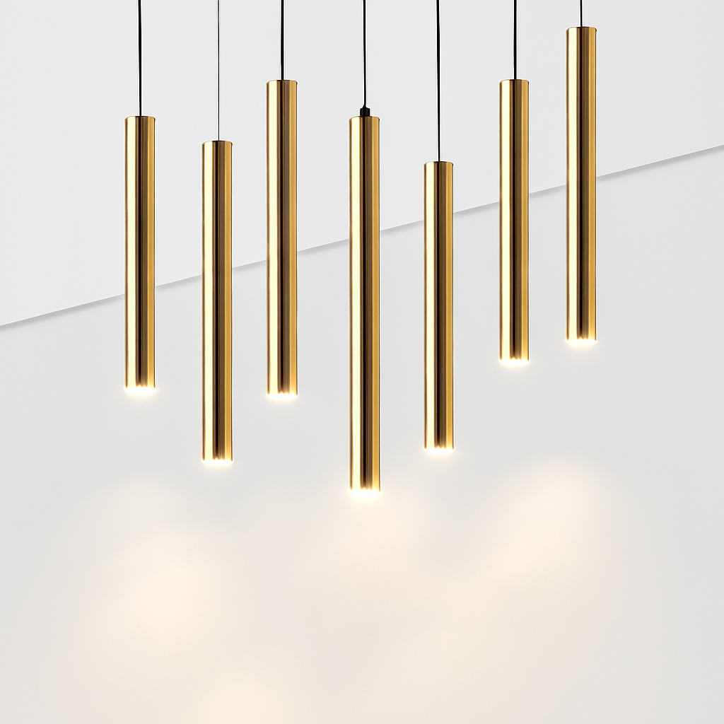 suspension tube doré pour restaurant et salle à manger - vue 5 sur 6