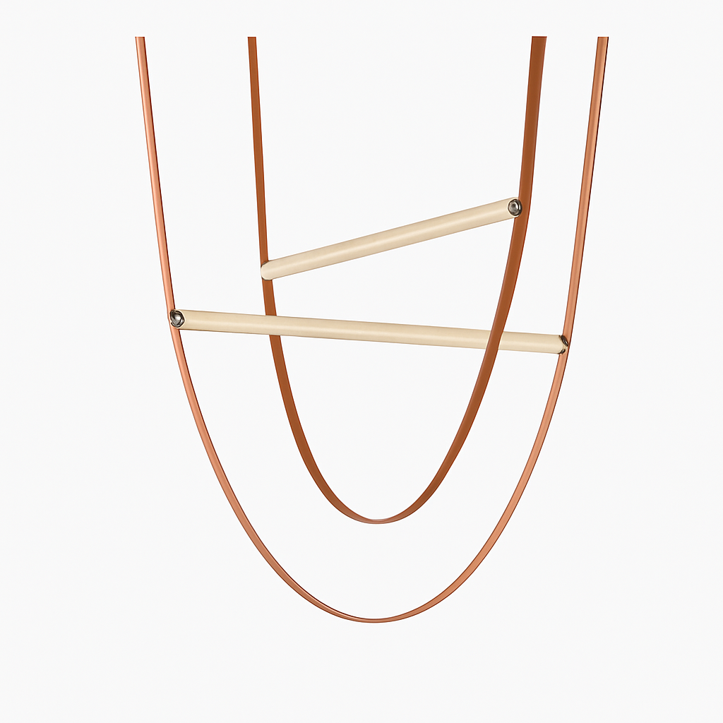 Suspension tubes verre design avec ceinture