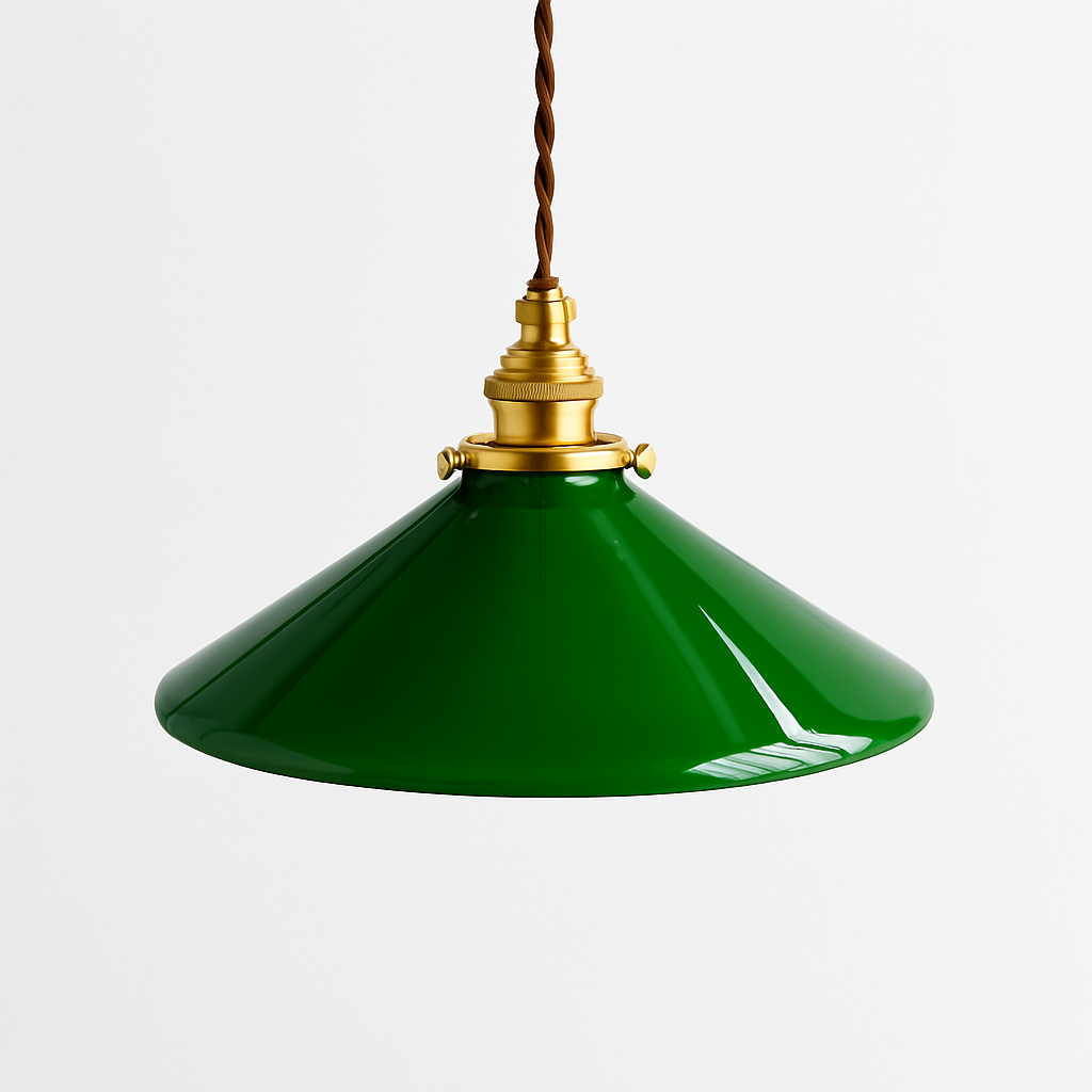 Suspension vintage edison en verre avec prise en cuivre - vue 5 sur 30