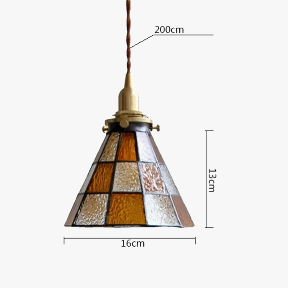 suspension vintage en laiton et verre pour décoration rétro