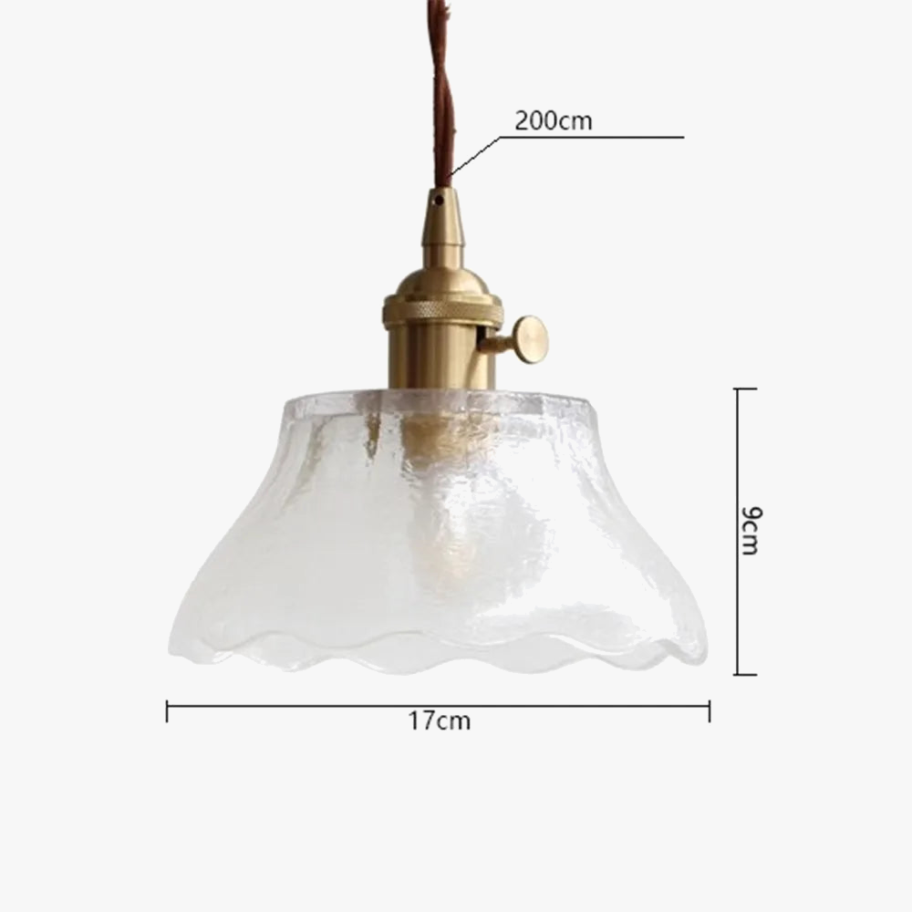 suspension vintage en laiton et verre pour intérieur décoratif