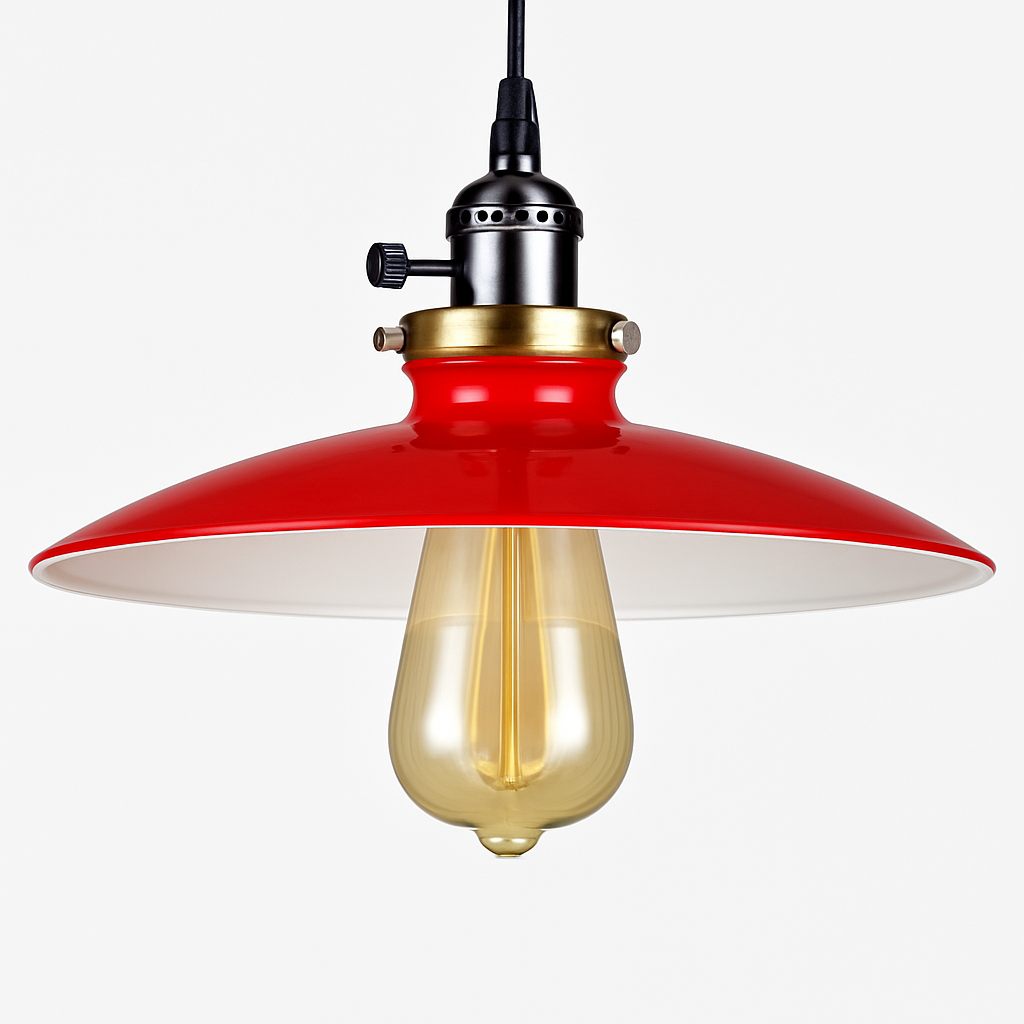 Suspension vintage à LED style rétro en métal - vue 7 sur 9