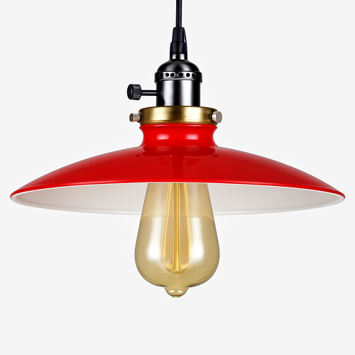 Suspension vintage à LED style rétro en métal
