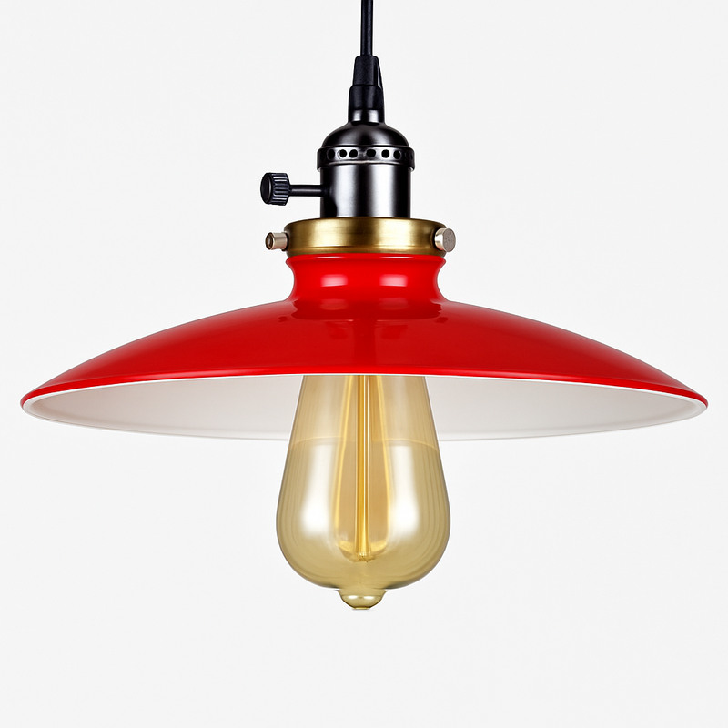 Suspension vintage à LED style rétro en métal