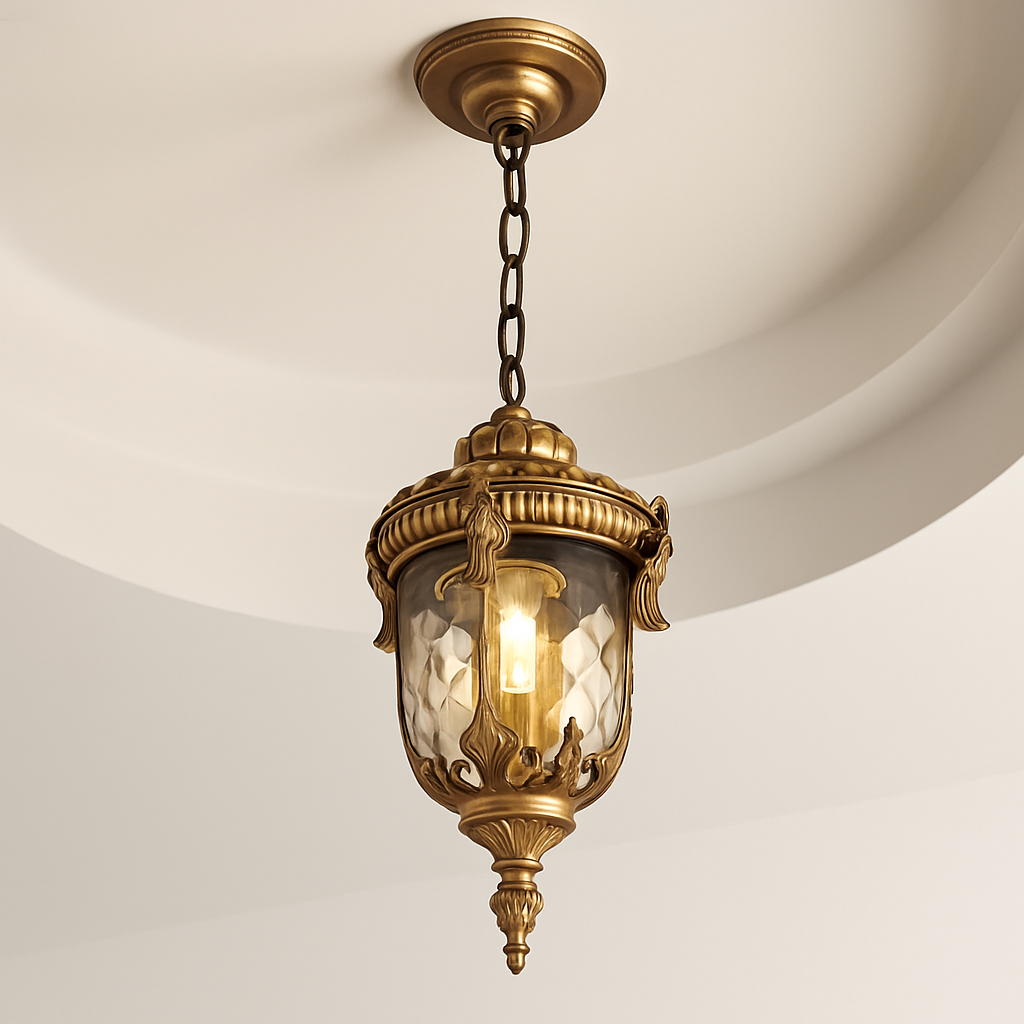 suspension vintage étanche en verre pour jardin et extérieur - vue 5 sur 8