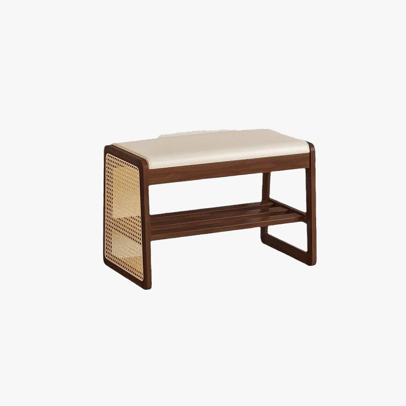 Tabouret à langer avec coussin et armoire à chaussures intégrée