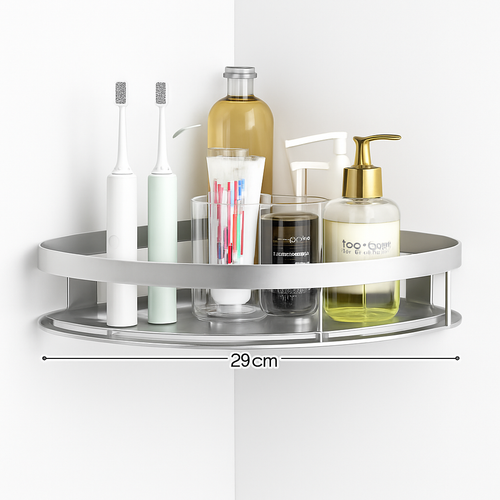 étagère murale en aluminium pour shampoing et maquillage sans perçage