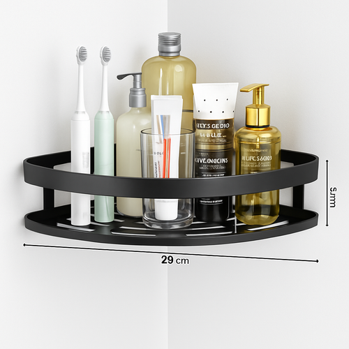 étagère murale en aluminium pour shampoing et maquillage sans perçage