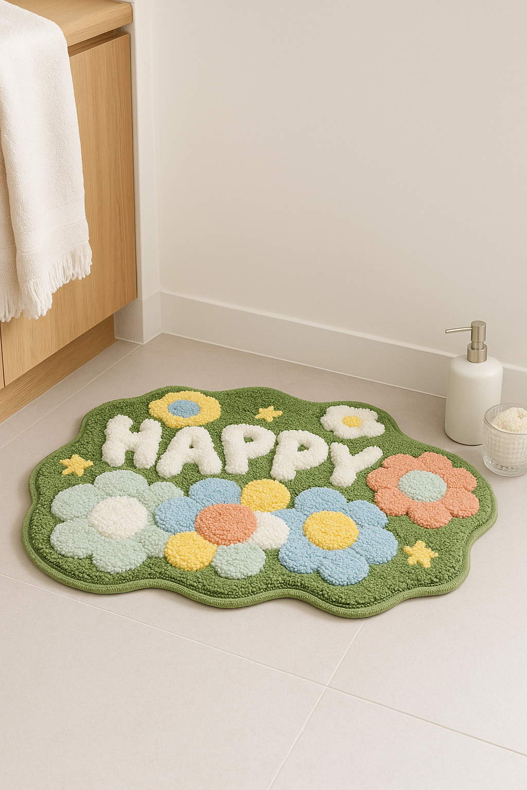 Tapis de bain 3d microfibre cartoon antiderapant absorbant - vue 3 sur 2