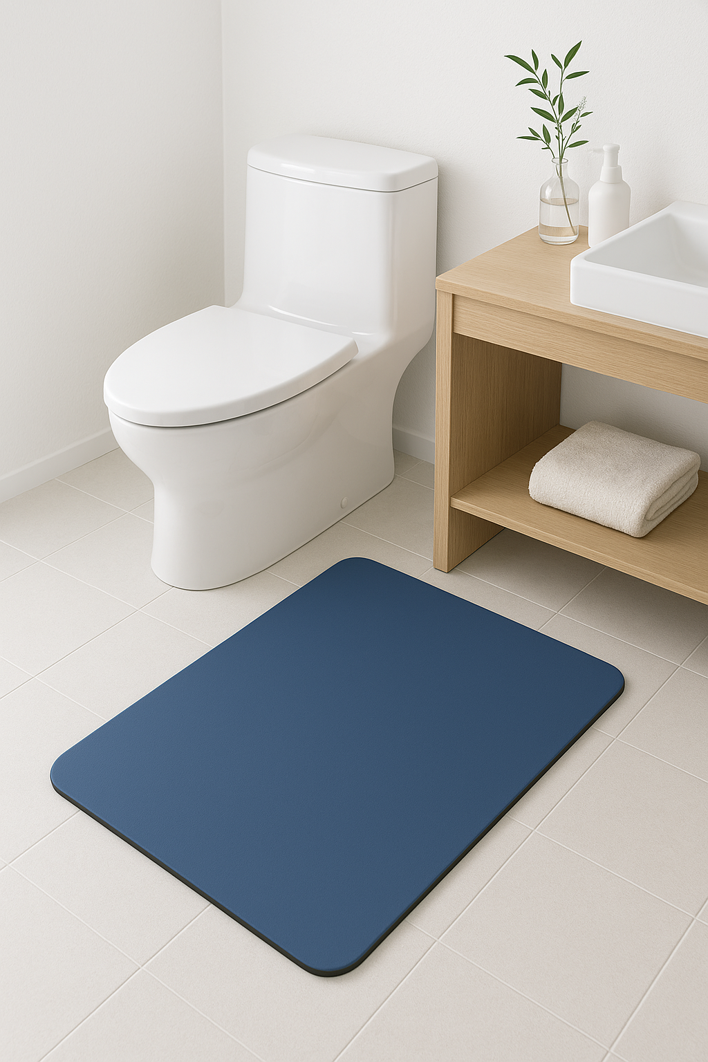 tapis de bain antiderapant absorbant caoutchouc entree toilette