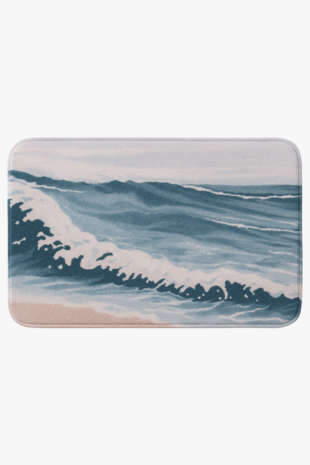 tapis de bain antiderapant motif ocean absorbant moderne