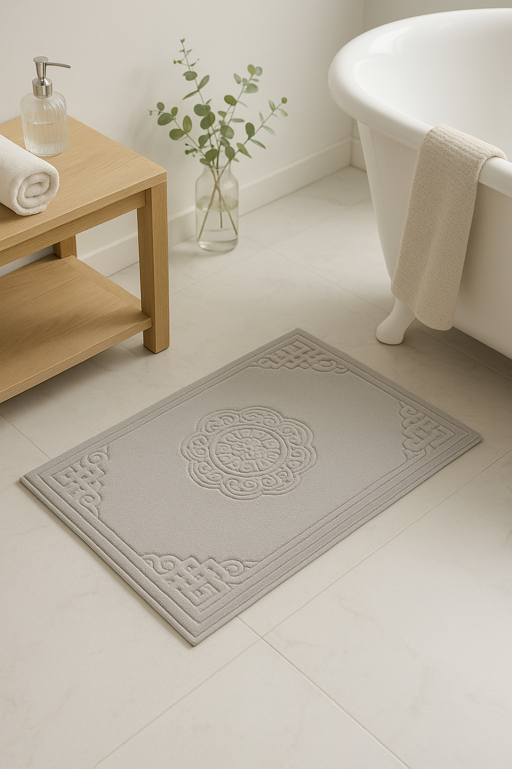tapis de bain coton cartoon absorbant lavable salle - vue 3 sur 2