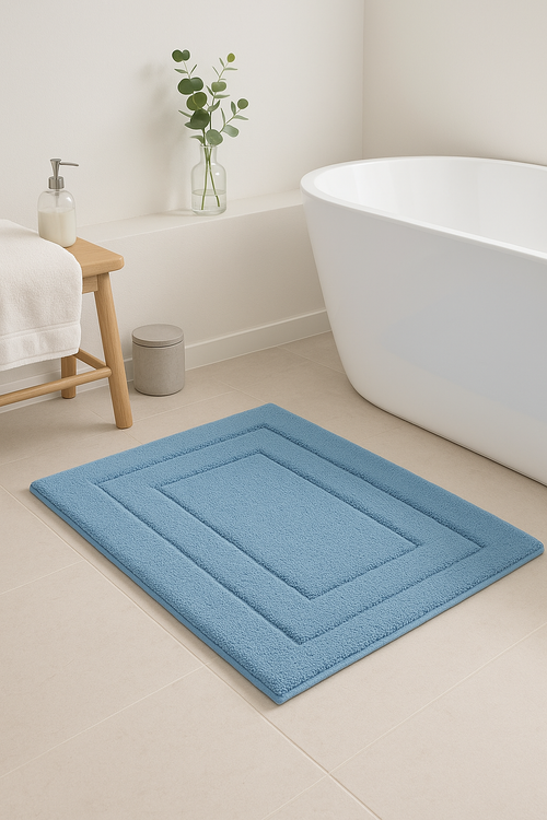 tapis de bain microfibre antiderapant absorbant style velours