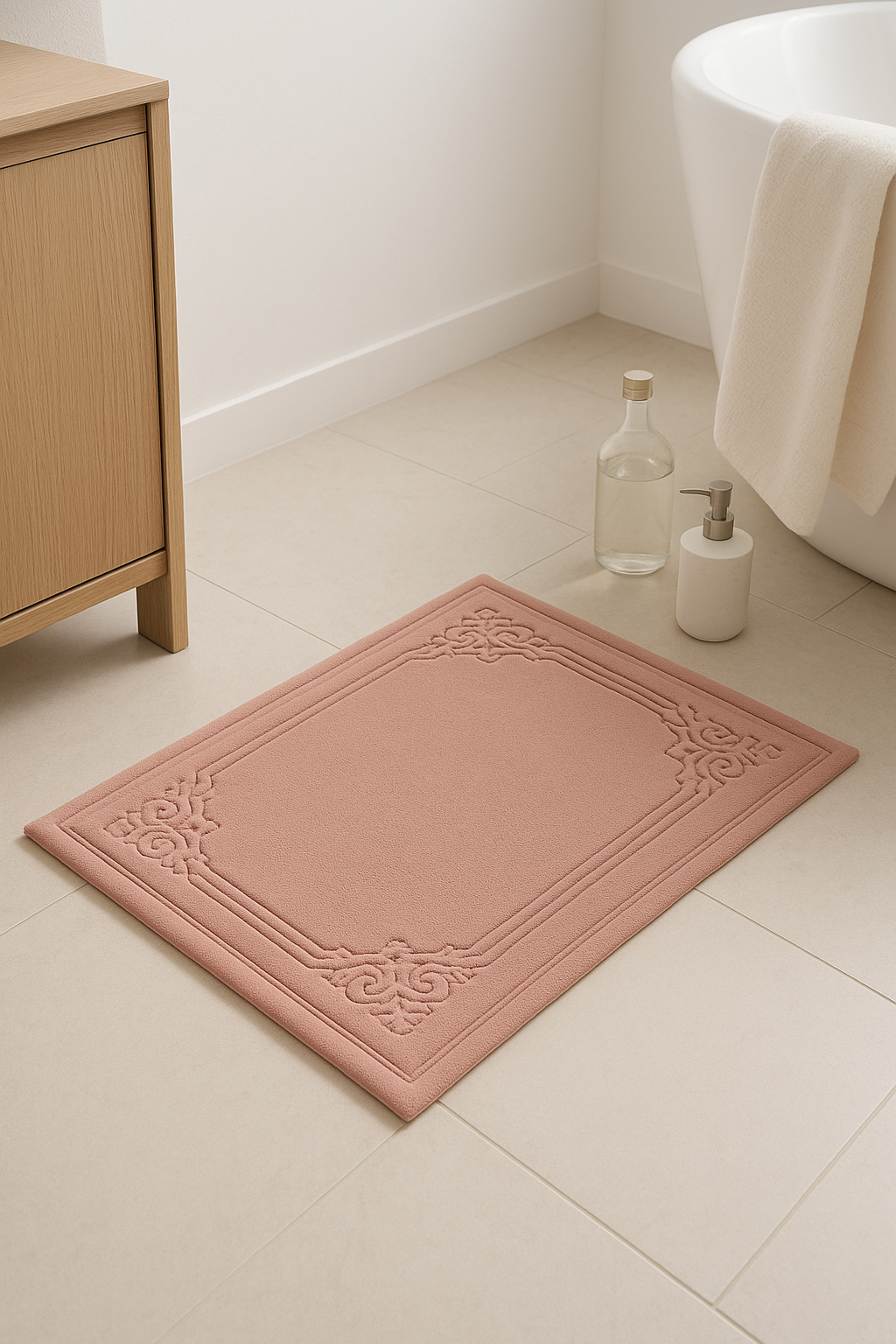 tapis de bain microfibre style cartoon pour salle - vue 3 sur 2
