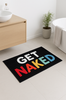 Tapis de bain motif get naked shaggy moelleux