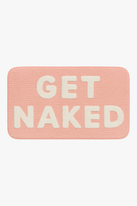 tapis de bain shaggy moelleux message get naked