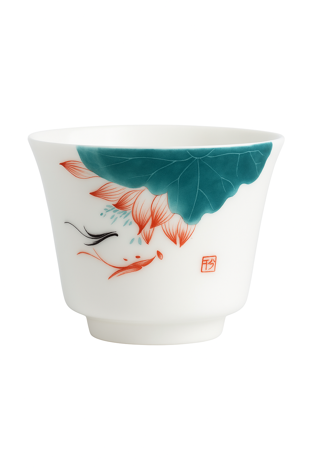 Tasse à thé céramique style chinois peinte main