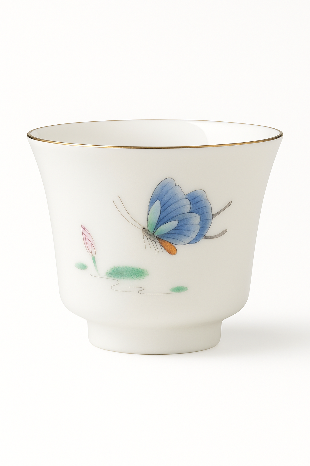 Tasse à thé chinoise en céramique peinte main - vue 2 sur 2