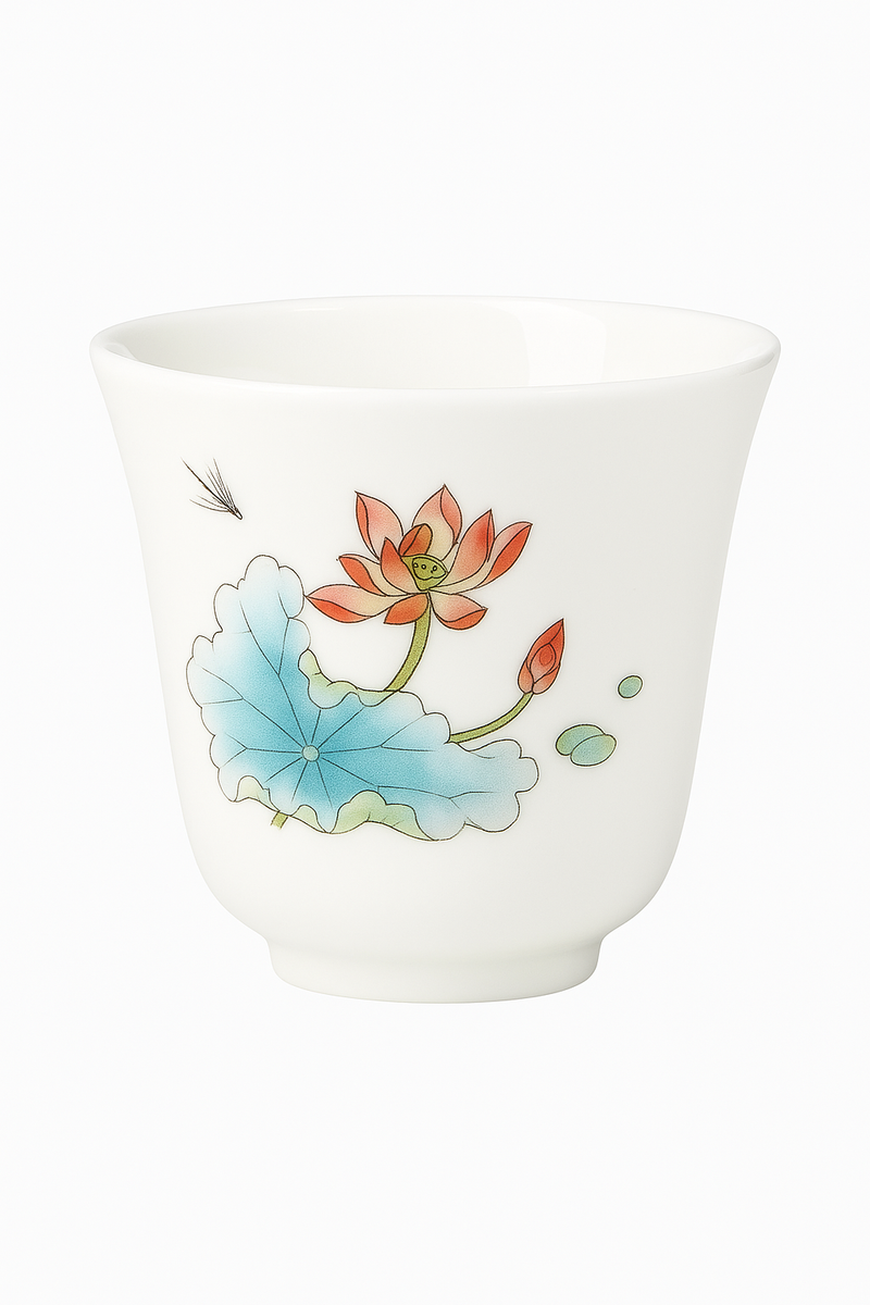 Tasse de thé céramique style chinois peinte main