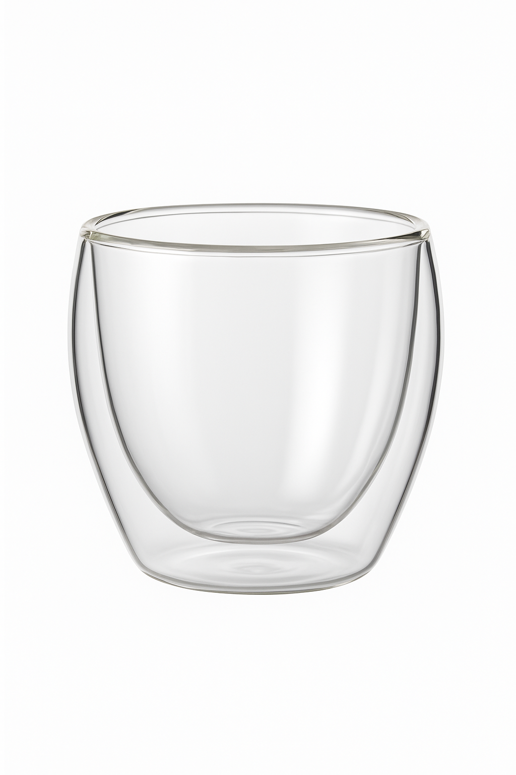 Tasses verre double paroi isolante style rayé
