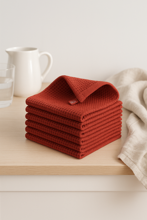 Torchon de cuisine coton gaufré absorbant séchage rapide