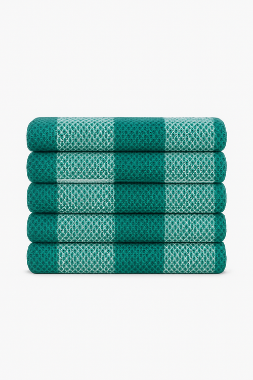 Torchon de cuisine gaufré à carreaux très absorbant