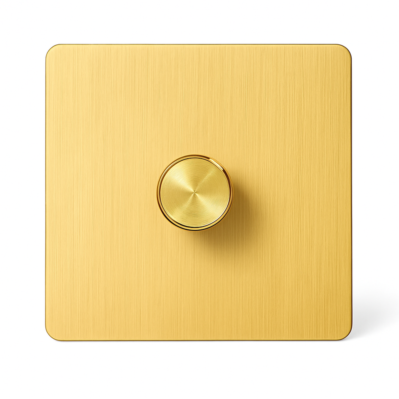 Variateur en acier doré brossé bords arrondis