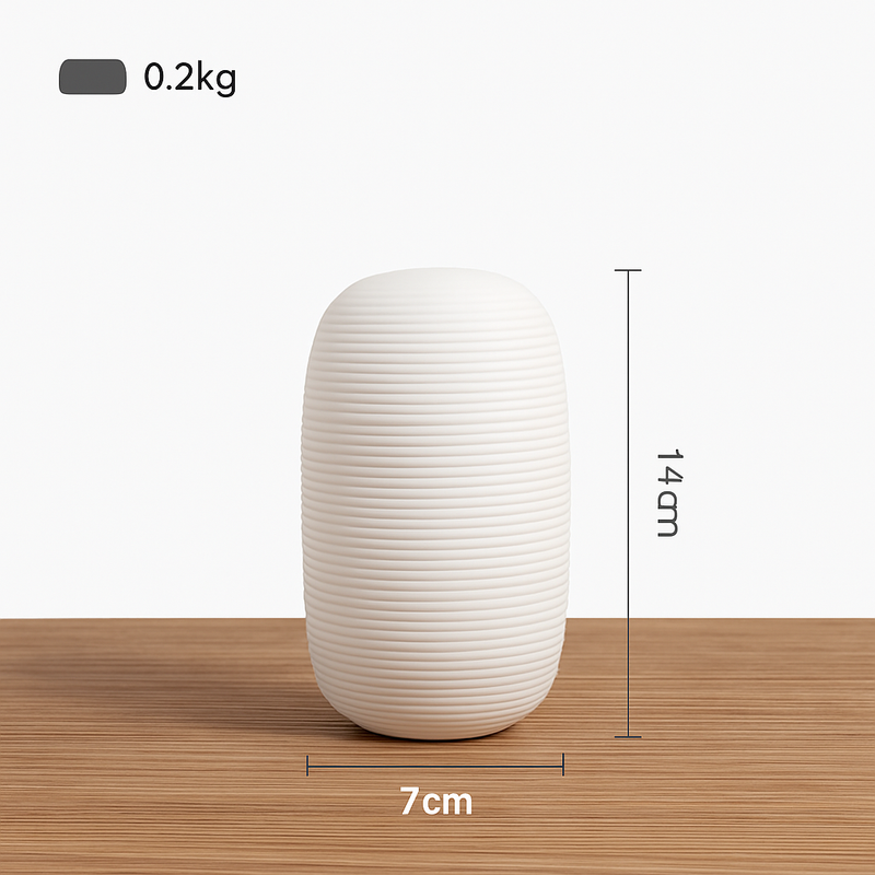 Vase en céramique blanche style japonais Zen