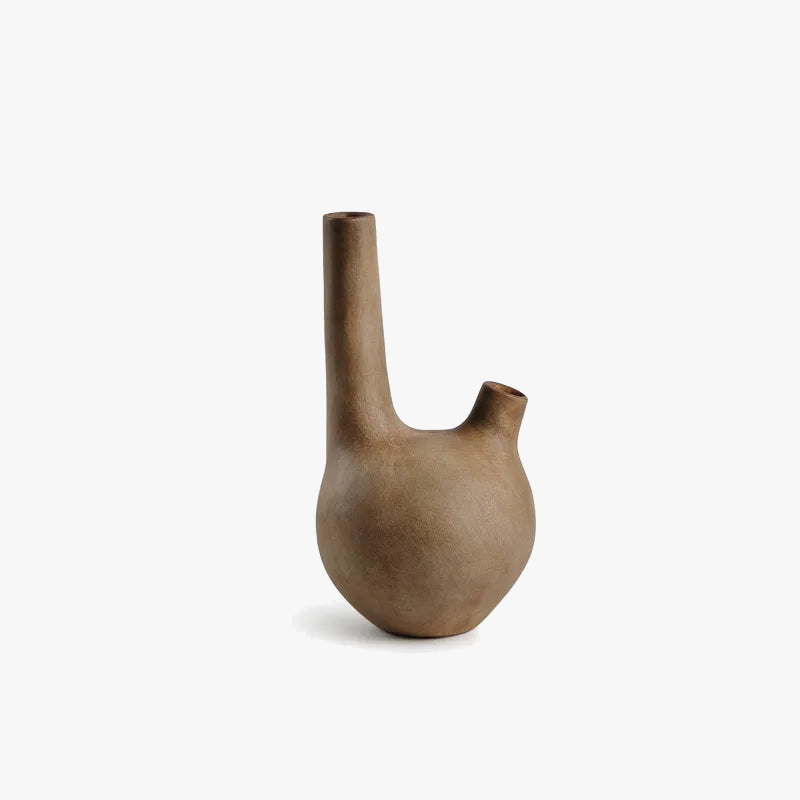 vase en céramique géométrique vintage pour décoration artisanale