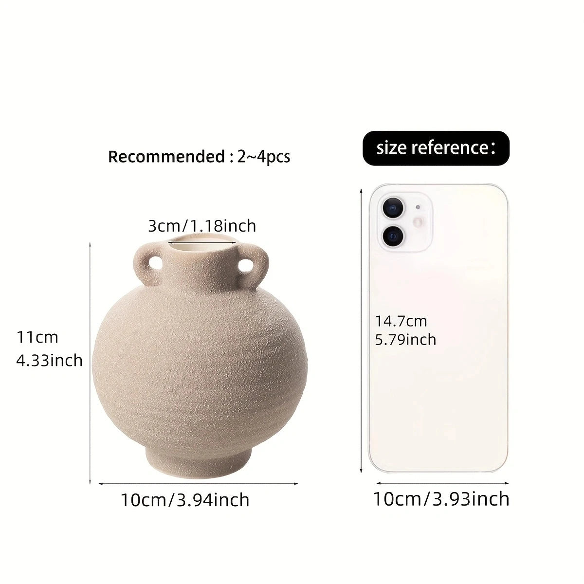 vase en céramique mat pour décoration minimaliste et créative