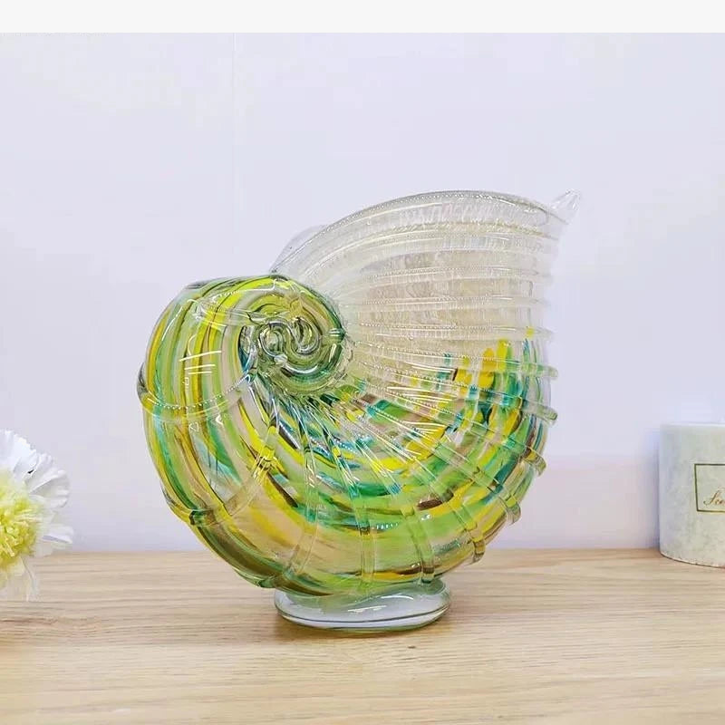 vase en verre conque pour décoration moderne et hydroponique