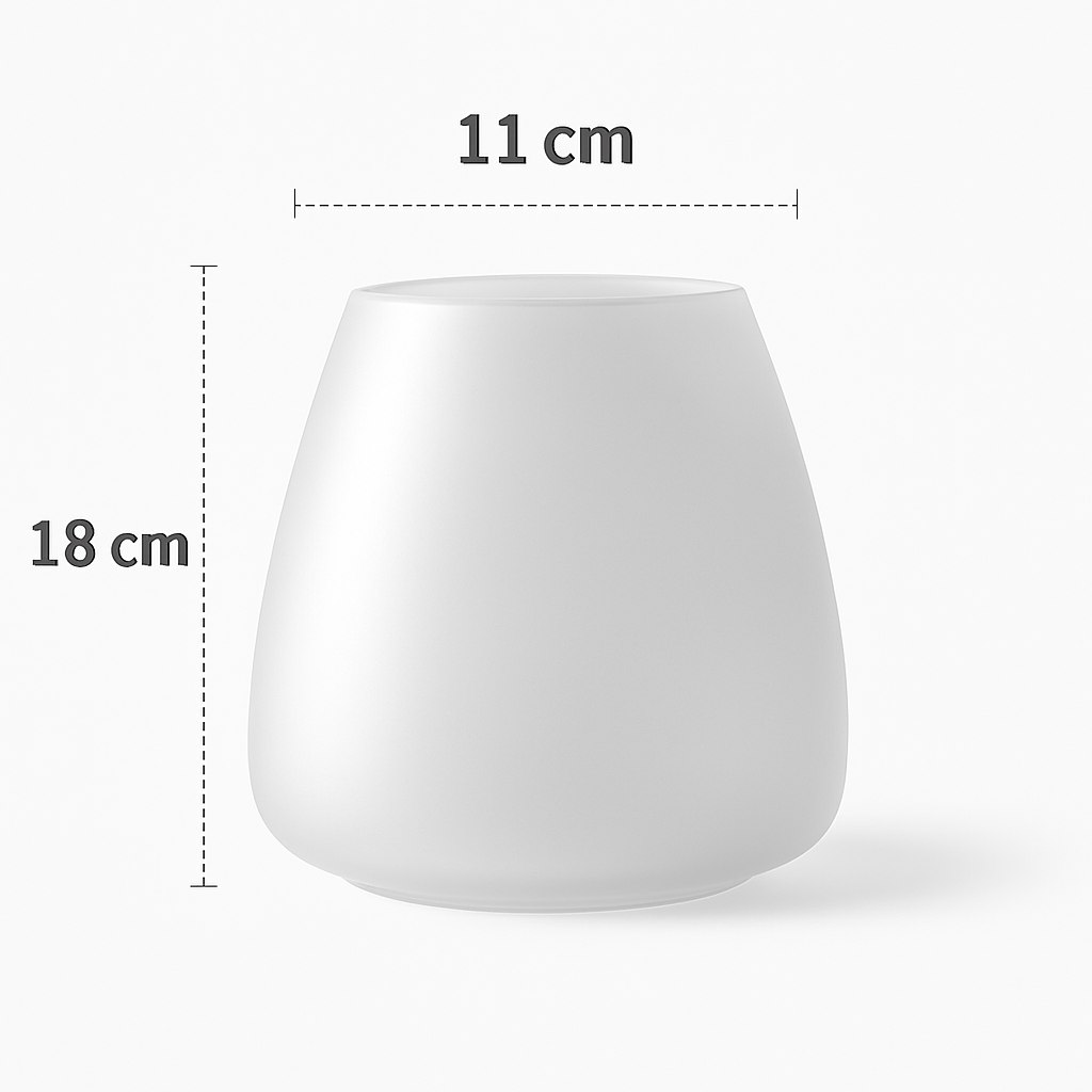 vase en verre dépoli nordique pour fleurs et décoration - vue 10 sur 11