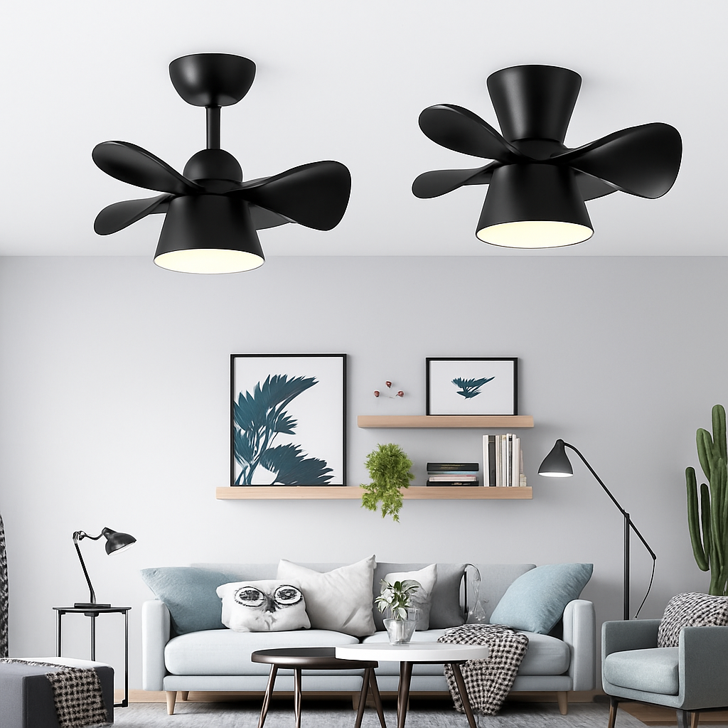 Deckenventilator mit Licht, Fernbedienung und 6 Geschwindigkeiten - vue 6 sur 12