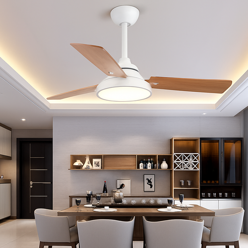 Moderner Deckenventilator mit Licht und Fernbedienung - vue 3 sur 6